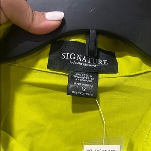 Ashley Stewart Neon Lime Green Blouse